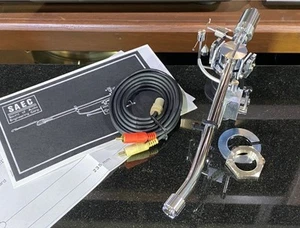 SAEC WE-308 Tonearm w/ PHONO Cable Turntable Parts Excellent Tested Japan GS03 - Picture 1 of 13