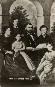 RPPC Point Pleasant Ohio Ulysses S Grant lugar de nacimiento y familia foto real postal - Imagen 1 de 2