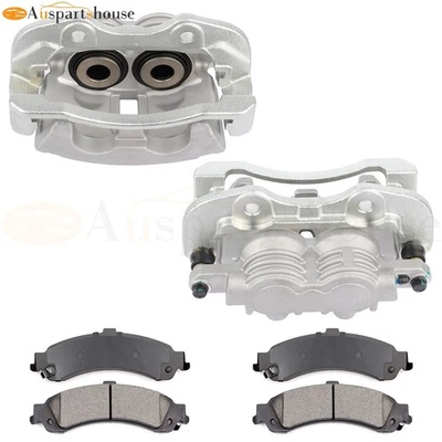 Rear Brake Calipers Ceramic Pads For Chevrolet Avalanche Silverado 1500 HD GMC - Image 1 of 4