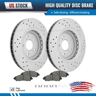 Rotores de freno delanteros 320 mm + pastillas de cerámica para Acura MDX 2014 2015 2016 Foto 1 de 4