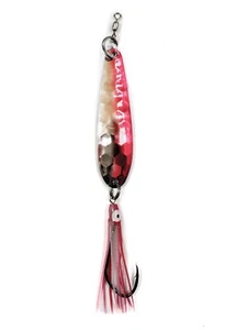 Cuchara de salmón McOmie's 4" roja/níquel con Hoochie - Imagen 1 de 1