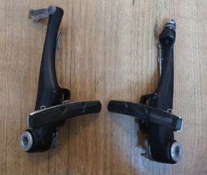Promax Polished Aluminium/Black V-Brakes (1 Pair) With Fibrax Brake Pads USED - Picture 1 of 9