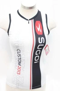 Nuevo Sugoi Mujer RS Tri Tank Bicicleta Ciclismo Triatlón Grande Blanco Negro Top Jersey - Imagen 1 de 2