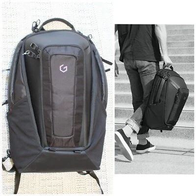 Mochila rígida negra para computadora portátil System G Carry Plus viaje escuela negocios Foto 1 de 4