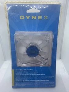 Ventilador de computadora Dynex 80 mm azul con estuche LED DX-FAN102 nuevo en paquete - Imagen 1 de 2