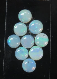 Australian White/Precious Opal 3.6 mm Coober Pedy Natural 9 Stone Parcel - Picture 1 of 6
