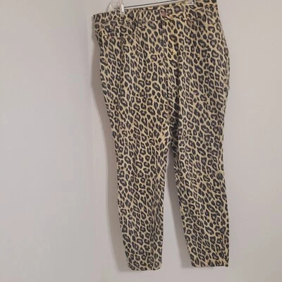 Pantalón Judy Azul 14W Ajuste Ajustado Estampado Animal Bolsillos Elástico Cremallera Botón Foto 1 de 4