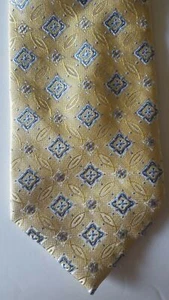 Rooster Mens Neck Tie Yellow and Blue - Picture 1 of 5
