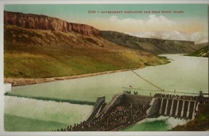 Boise Idaho ID Government Irrigation Dam Vintage Postcard Unposted - Picture 1 of 2