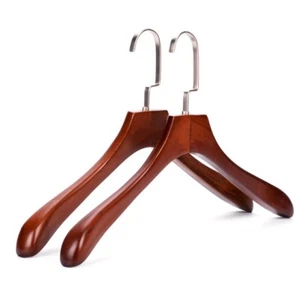 50x Perchas de madera con acabado liso Ropa resistente Abrigo Hombres Trajes Chaqueta Perchas - Imagen 1 de 9