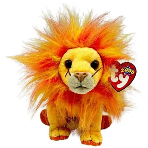 Ty Beanie Baby BUSHY the Lion Colorful Mane EUC Plush Stuffed Beanbag Toy - Picture 1 of 9