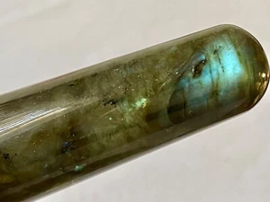 111mm 4.4" 85gm "Flashy Color Play"~ LABRADORITE SPECTROLITE Massage Wand K1390 - Picture 1 of 9