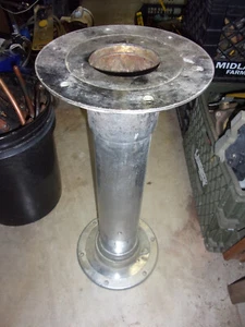 Pompanette/Lee Rocket Launcher/chair bronze nickel plate Pedestal 4"OD, 23" tall - Picture 1 of 7