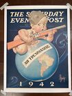 Saturday Evening Post - Art par J.C. Leyendecker (1942) 22x28 affiche en stand neuf américain
