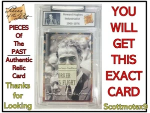 Pieces Of The Past📆 HOWARD HUGHES - INDUSTRIALIST Authentic Relic - EXACT CARD - Bild 1 von 11