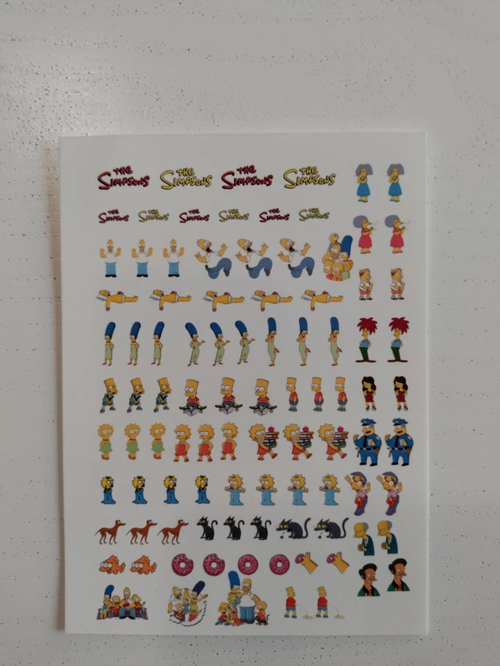  1/64 for hot wheels waterslide decals the Simpsons MADE IN THE USA! - Image 1 of 1