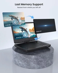 12.5\" Portable DVD Player with10.1 HD IPS Screen for home or Car. 2 person sync - Picture 1 of 6