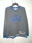 New York Knicks Mens Adidas Size Medium (S) Grey/Blue Vneck Sweatshirt