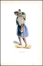 1844 Print INDIENNE DE QUITO Native Woman ECUADOR South American Indian (UC29)