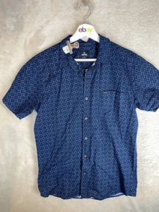 Ripcurl Casual Shirts Top Size S Mens Blue Short Sleeve - Picture 1 of 10