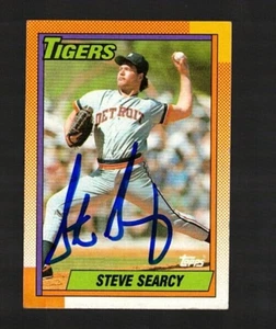 STEVE SEARCY Autographed 1990 Topps---Detroit Tigers - Picture 1 of 1