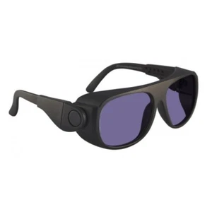 Poly Sodium Flare Glass Working Glasses in Black Safety Frame Adjustable Sides - Picture 1 of 1