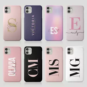 Tirita Personalised Phone Case for iPhone 16 15 14 13 12 11 Gold Monogram Pink - Picture 1 of 18