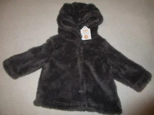 Gymboree Dark Gray Hooded Bear Ear Arctic Pals Jacket Size 0-3 Months NWT - Picture 1 of 5
