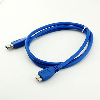USB 3.0 A Male to Micro USB B Male Data Sync Transfer Charger Cable HDD Disk 3FT - Image 1 of 4