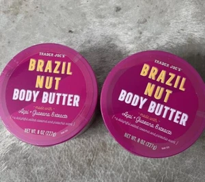 Trader Joe's Brazil Nut Body Butter 2 Pack 8 oz Each Limited Edition TJs Joes - Picture 1 of 2