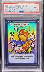๐ญ๐ฅ2024 Neopets Battledome TCG Hot Dog of Justice 1a Edizione SR PSA 9 ๐ฅ๐ญ - Foto 1 di 2