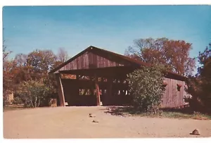 DOUBLE LANE COVERED BRIDGE with FOOTPATH Shelburne Museum Vermont Postcard VT - Picture 1 of 2