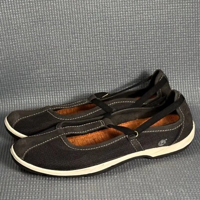 Timberland Smartwool Mujer’s Mary Jane Negro Cuero Zapatos Planos Talla 9.5 Foto 1 de 4