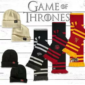 Offizielle Game of Thrones Winter Beanie Mütze & Schal Stark Lannister Targaryen - Bild 1 von 21