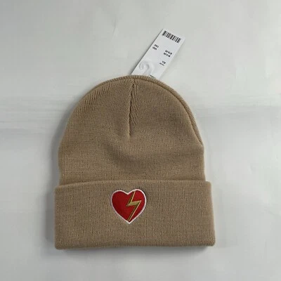 Gorro Heart Bolt Caqui Unisex Talla Única La Más Nuevo Tejido Puño Plegable #39 Foto 1 de 4