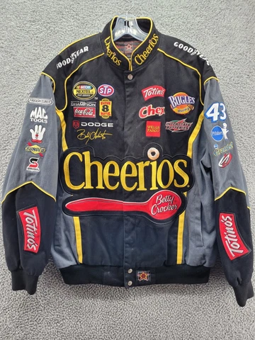 JH Design Jacket Men's Bobby Labonte Petty Racing #43 Cheerios Black Size Large Cover