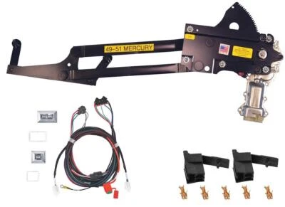 1949-1951 Mercury 2DR Front Doors Power Window Kit w/ Chrome Switches for Door Foto 1 de 4