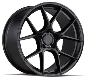 19x8.5 +35 F,19x9.5 +35 R, Aodhan AH-11 5x114.3 Matte Black Wheels (Set of 4) - Picture 1 of 3