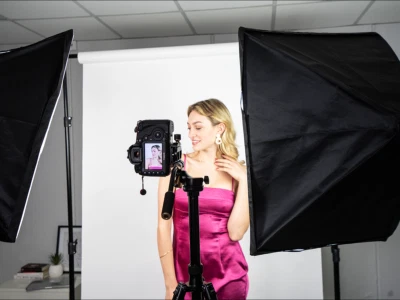 20"x28" Easy Setup Softbox 7' Stand Kit  of 2 with Led Bulbs  Photo/Video/Social - Image 1 of 4