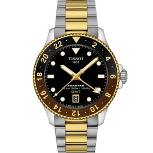 New Tissot Seastar 1000 40mm Quartz GMT Two-Tone Men's Watch T1208522205100 - Picture 1 of 5