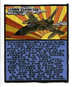 7" F-105 THUNDERCHIEF THUD I Have Flown USAF ANG Fighter Squadron Jacket Patch - Picture 1 of 1