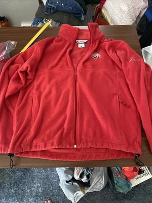 Columbia adult large Ohio State University buckeyes long sleeve zip up fleece - Image 1 of 4