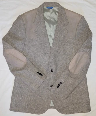 VTG Pendleton Western Blazer Mens 42 Tweed Wool Suede Yoke Cowboy Made USA - Image 1 of 4
