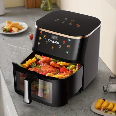 XXL Heißluftfritteuse 10,5L Fritteusen Friteuse Heißluft Air Fryer 1800W ohne Öl - Bild 1 von 4