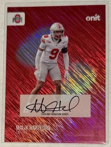 Malik Hartford 2025 Onit Athlete Red Shimmer Auto Ohio State Buckeyes Football - Picture 1 of 2