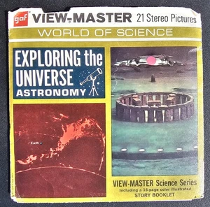 Exploring the Universe View Master Packet B687 1972 juego de 3 carretes y libro astronomía - Imagen 1 de 9