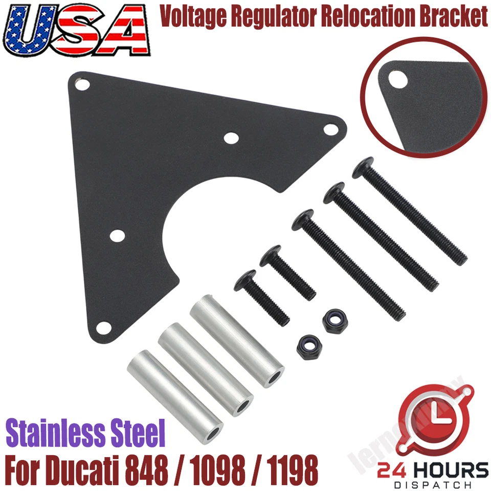 Kit de soporte de reubicación regulador de voltaje para Ducati 848 1098 1198 US STOCK Foto 1 de 4