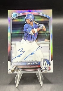 ZYHIR HOPE 2025 BOWMAN CHROME AUTOGRAPH REFRACTOR DODGERS AUTO /499 - Picture 1 of 2