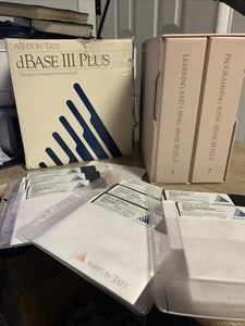 Vintage Computer Software dBASE III Plus Ashton Tate Complete Manual 5.25 disks - Picture 1 of 18
