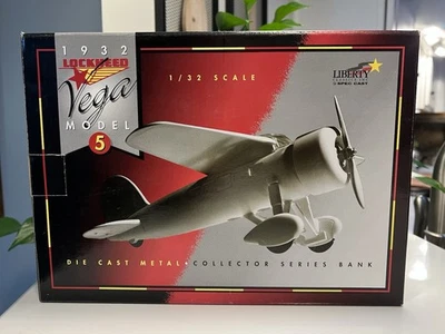 U.S Army Vintage Die-Cast Airplane Bank Spec Cast Olympia Lockheed Vega NIB New - Image 1 of 4